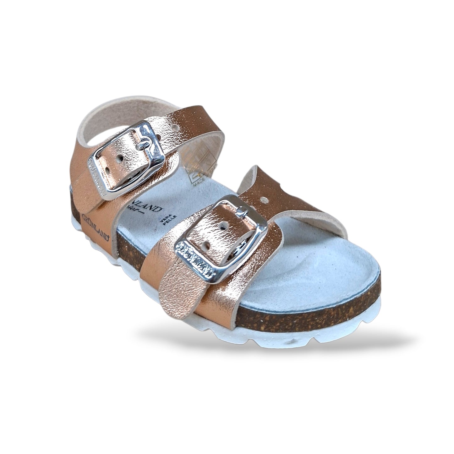 Sandalo Bio Sughero Bambine Grunland Junior Aria Cipria – Primissimi Passi Fibia EVA Taglia 20-24