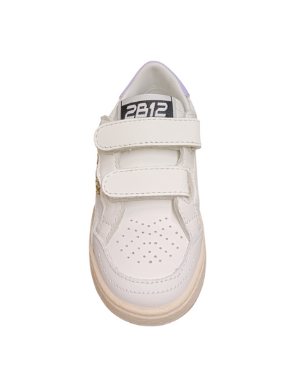 Scarpe sneakers Bambine e ragazze 2B12 BABYMINI PLAY  bianco-oro-viola velcro