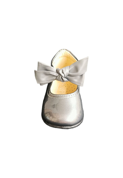 Ballerina primi passi Panyno B1528 grigio vernice fibbia fiocco estraibile