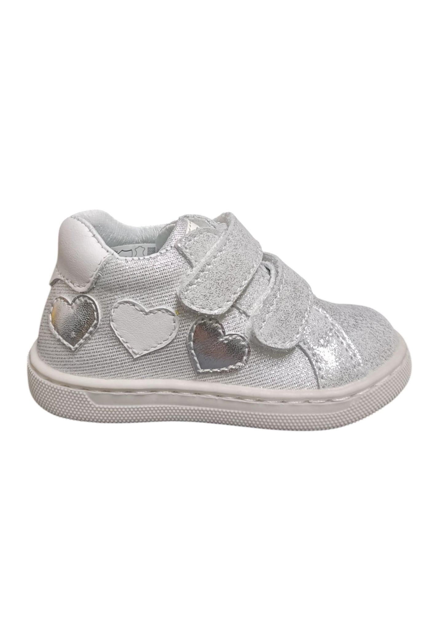 Scarpe sneakers Bambine balocchi MINI  bianco-argento velcro