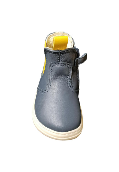 Stivaletti bambino Balducci Cita blu giallo pelle - Primi passi Made in Italy
