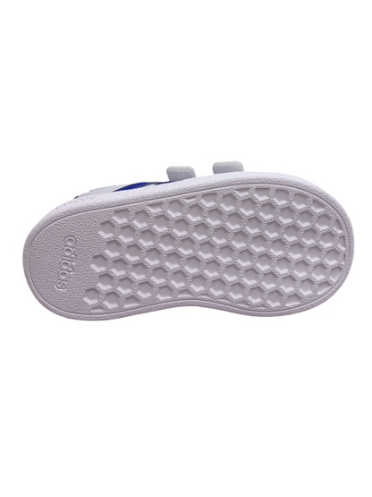 sarpe sneakers Bambini e ragazzi adidas GRAD COURT  bianco-blue velcro