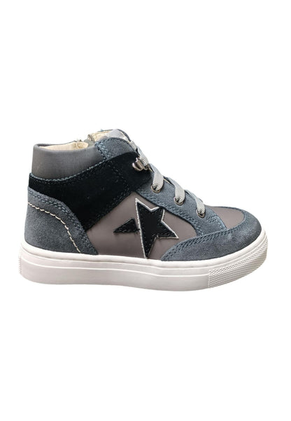 Scarpe sneakers Unisex bambini balducci BUTTER  grigio-nero laccio e zip laterale