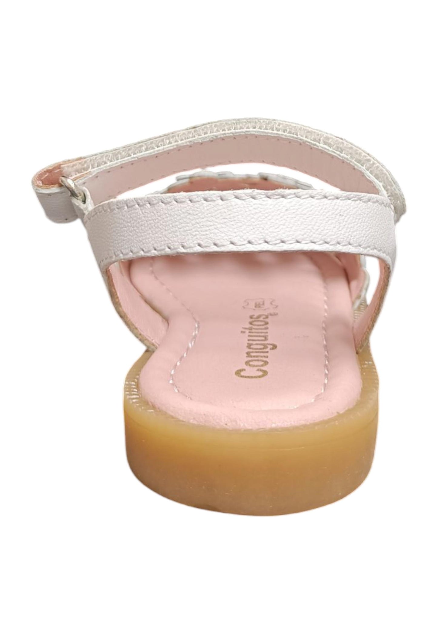 Sandali bambina Conguitos Buckle bianco pelle