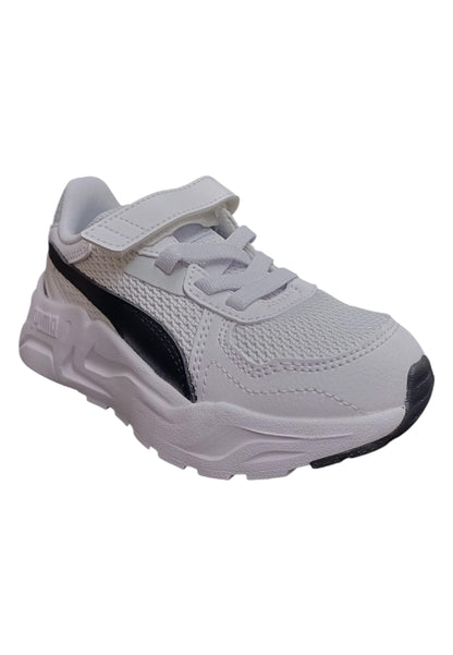 Scarpe sneakers Bambini e ragazzi PUMA TRINITY  bianco-nero laccio elastico e velcro