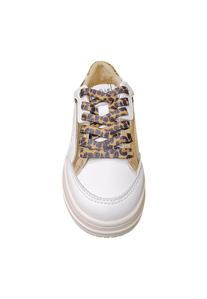 Scarpe sneakers Bambine e ragazze gaelle ZOE  bianco-beige-maculato laccio