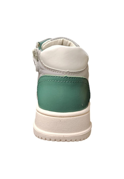 Scarpe sneakers Unisex bambini balducci OTRO  bianco-verdone-grigio laccio e zip laterale