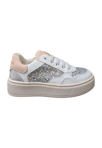 Scarpe sneakers Bambine e ragazze balducci KIABI  bianco-rosa laccio e zip laterale