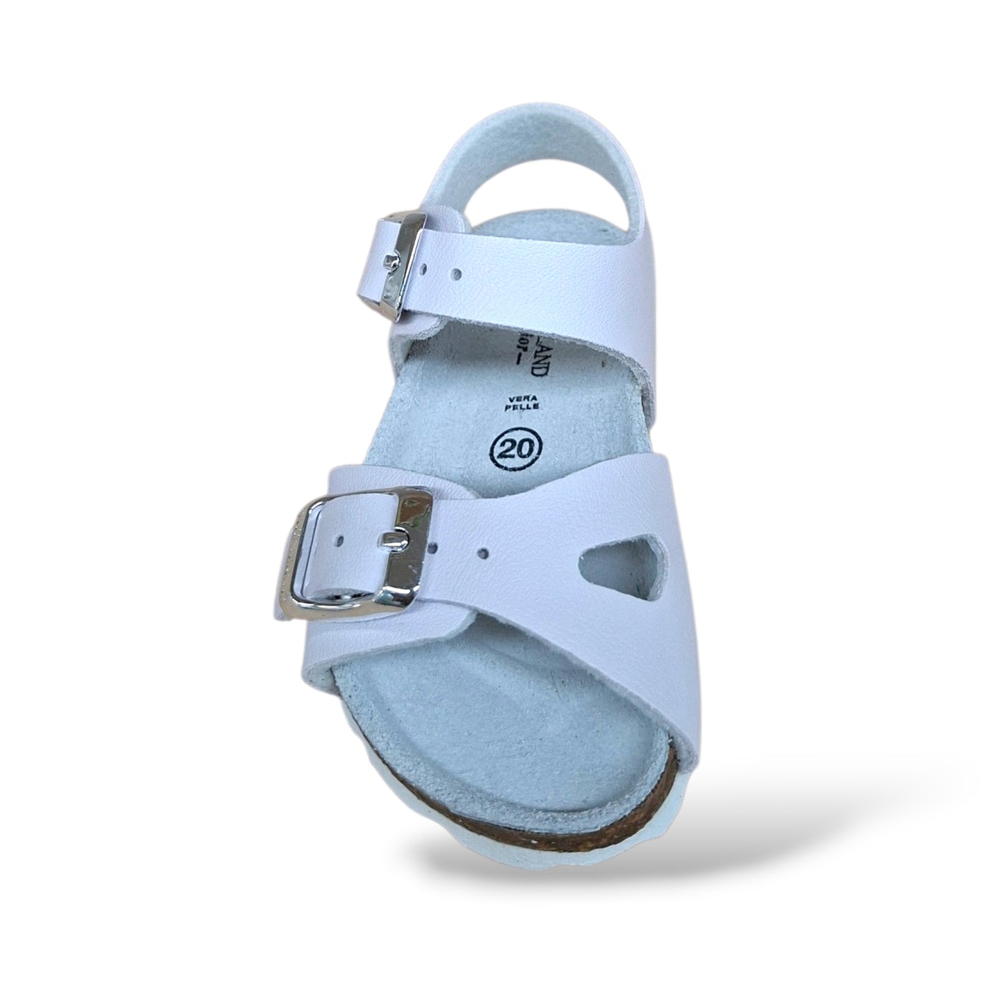 Sandalo Bio Sughero Bambine Grunland Junior Aria Bianco – Primi Passi Fibia EVA Cerimonia