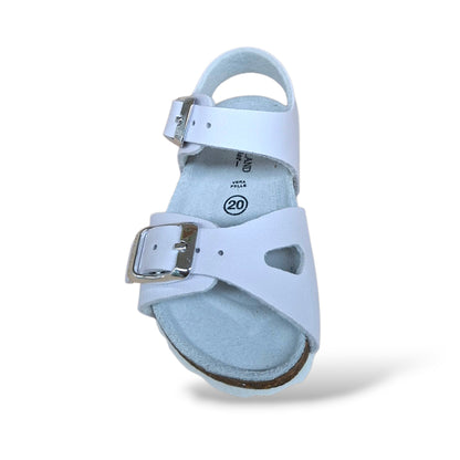 Sandalo Bio Sughero Bambine Grunland Junior Aria Bianco – Primi Passi Fibia EVA Cerimonia