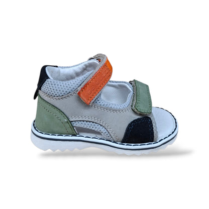 sandali-tallonati-primi-passi-balducci-cita-7369-grigio-verde-arancione-nero-pelle-velcro-bambini-scarpetteria-gica-trani
