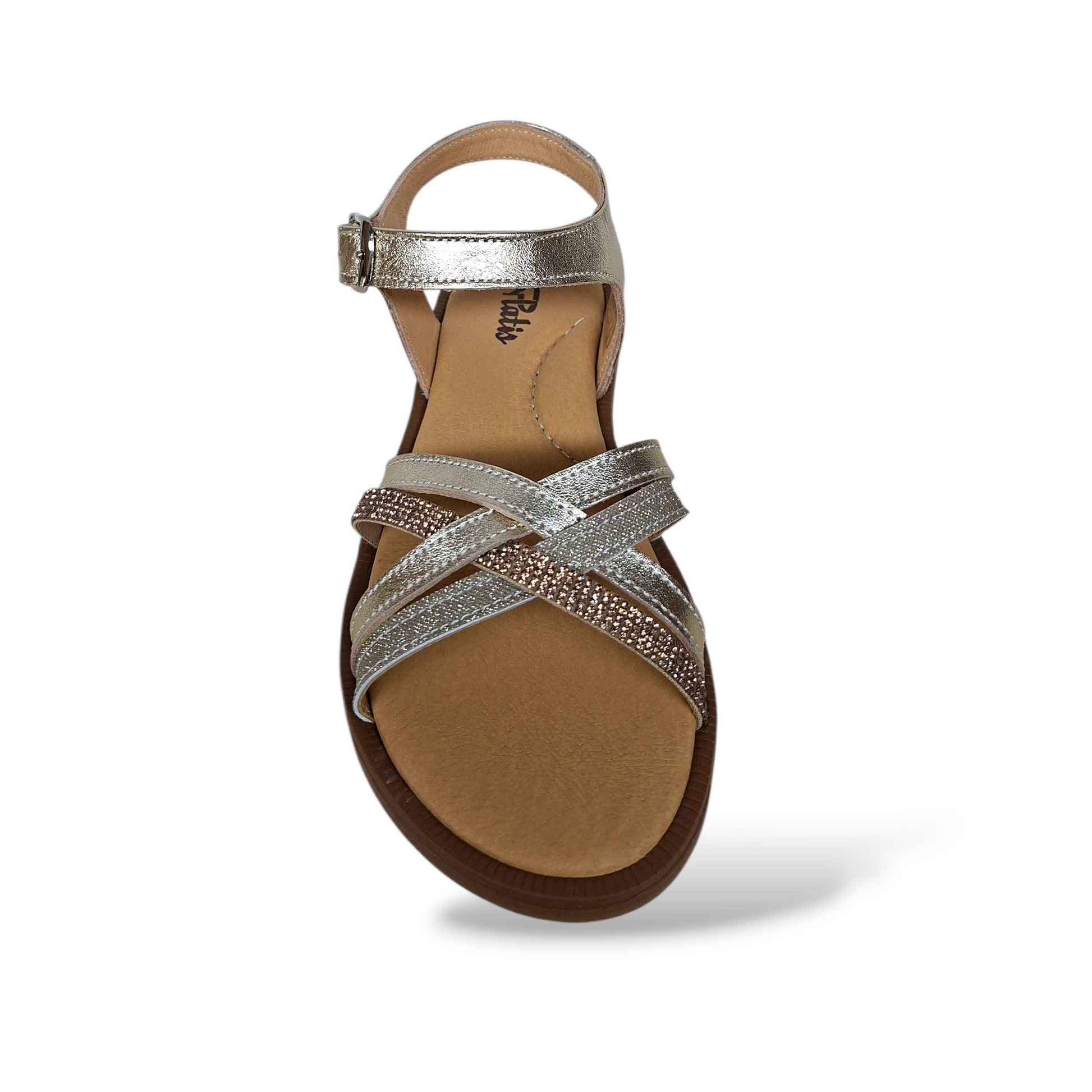 Sandali bambina Platis made in Greece dorato oro comunioni battesimi feste - Scarpetteria Gica Trani
