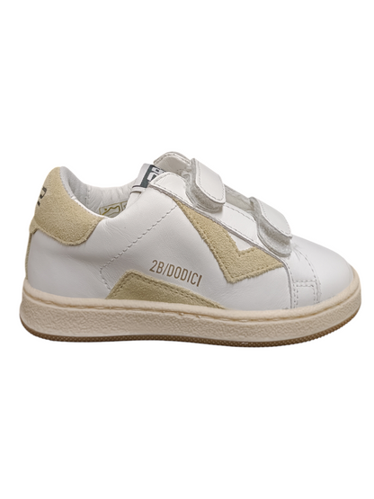 Scarpe sneakers Bambini e ragazzi 2B12 BABYMINI SUPRIME  bianco-beige velcro