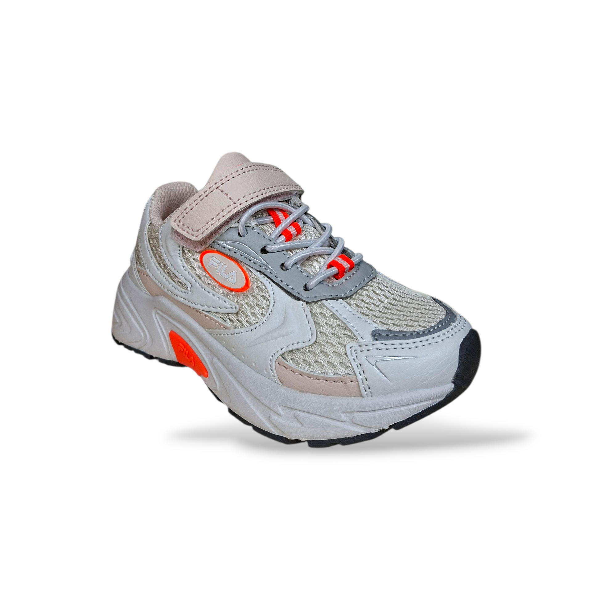 FILA-Kreatix-FFK0262-sneakers-bambina-grigio-arancione-rosa-velcro-laccio-elastico-Scarpetteria-Gica-Trani
