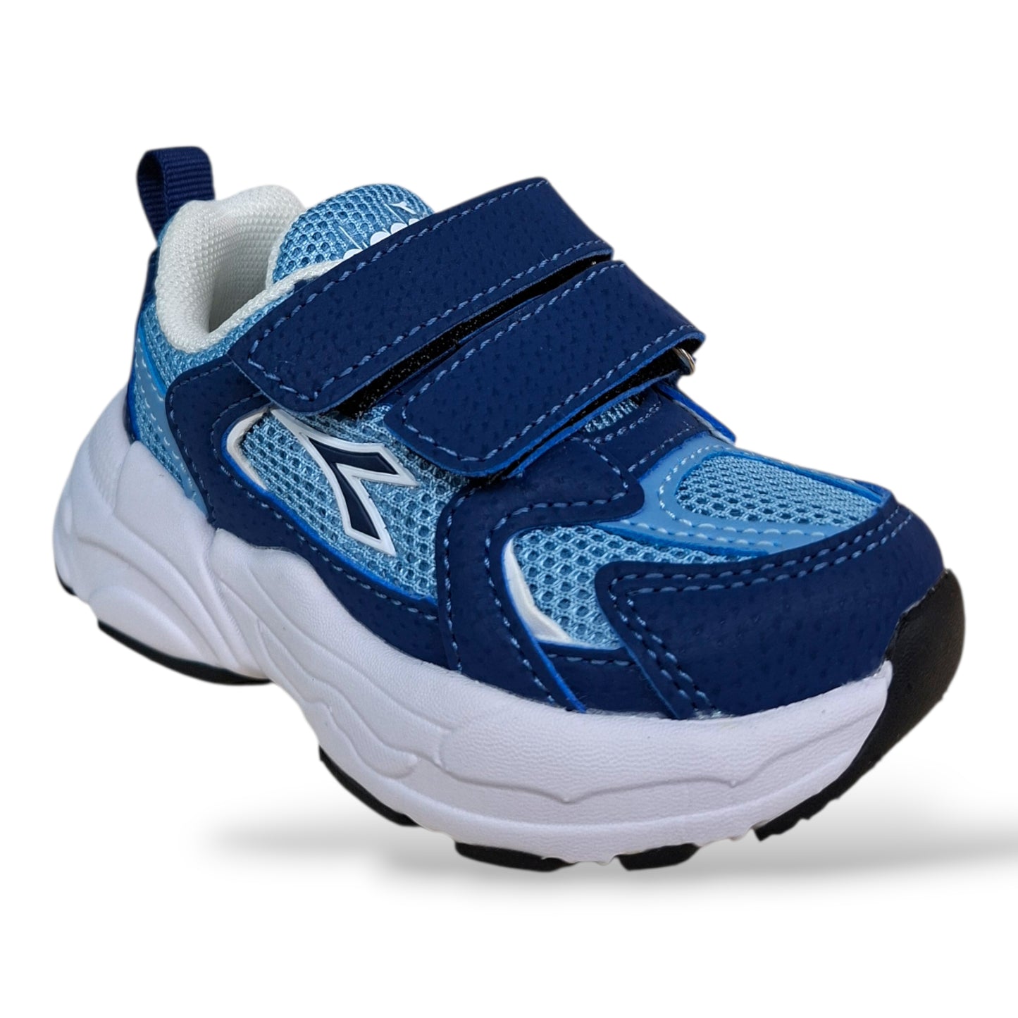 scarpe-bambina-piccola-diadora-alley-blue-celeste-bianco-velcro-taglie-22-27-scarpetteria-gica-trani
