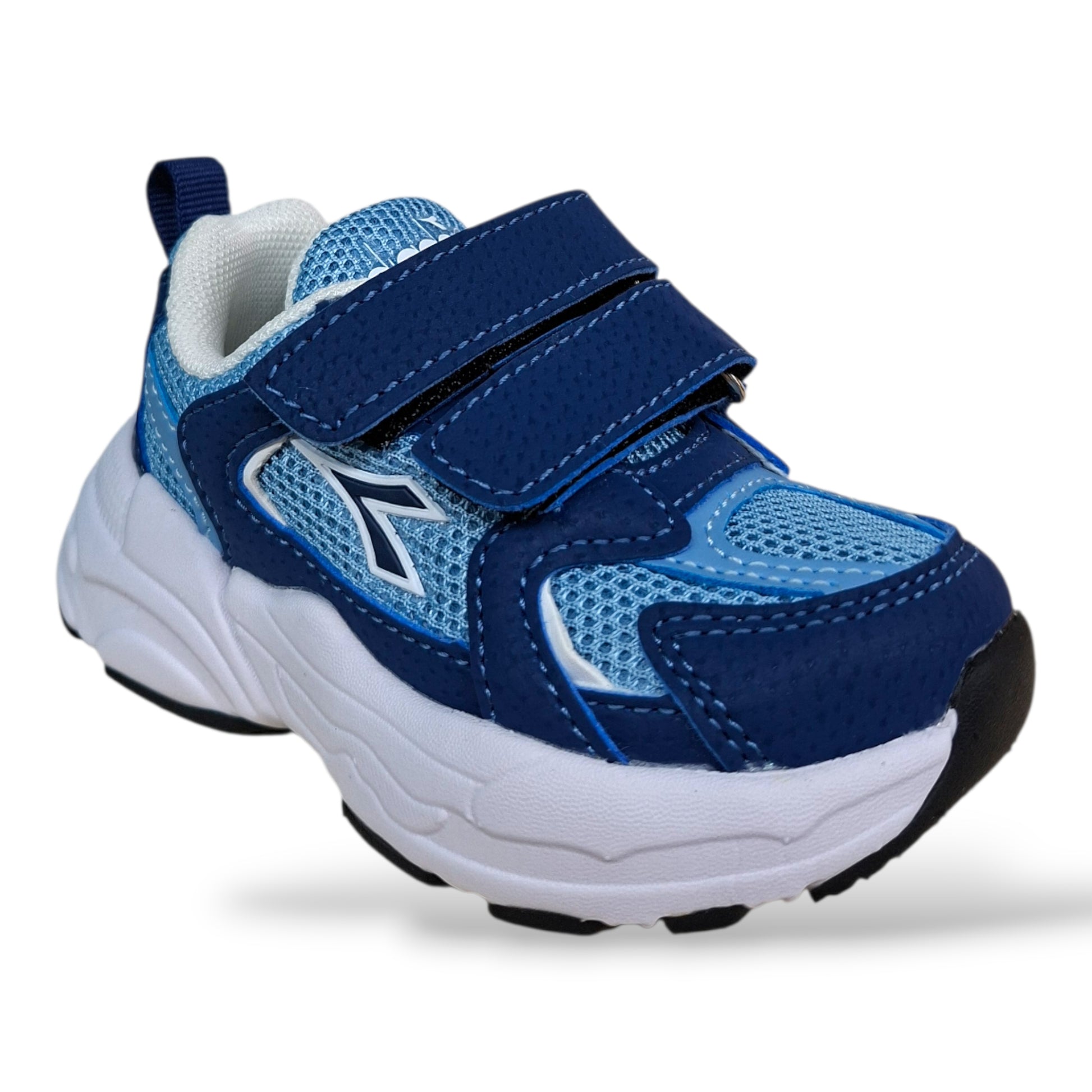scarpe-bambina-piccola-diadora-alley-blue-celeste-bianco-velcro-taglie-22-27-scarpetteria-gica-trani

