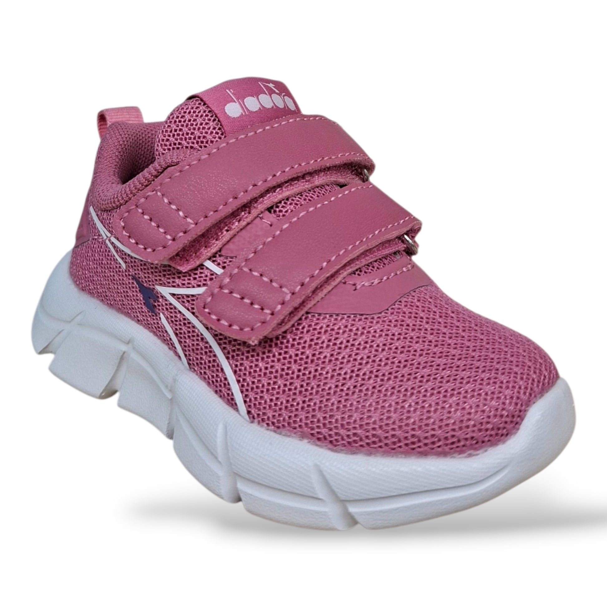 scarpe-bambina-piccola-diadora-evo-run-rosa-bianco-velcro-primi-passi-scarpetteria-gica-trani
