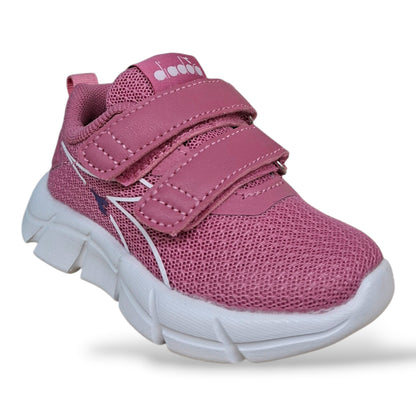 scarpe-bambina-piccola-diadora-evo-run-rosa-bianco-velcro-primi-passi-scarpetteria-gica-trani
