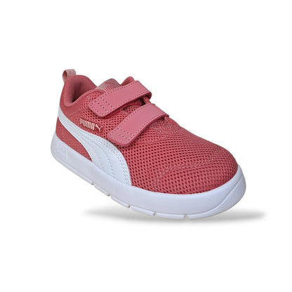 scarpe-bambina-puma-rosa-bianco-mesh-traspirante-taglia-21-27-scarpetteria-gica-trani
