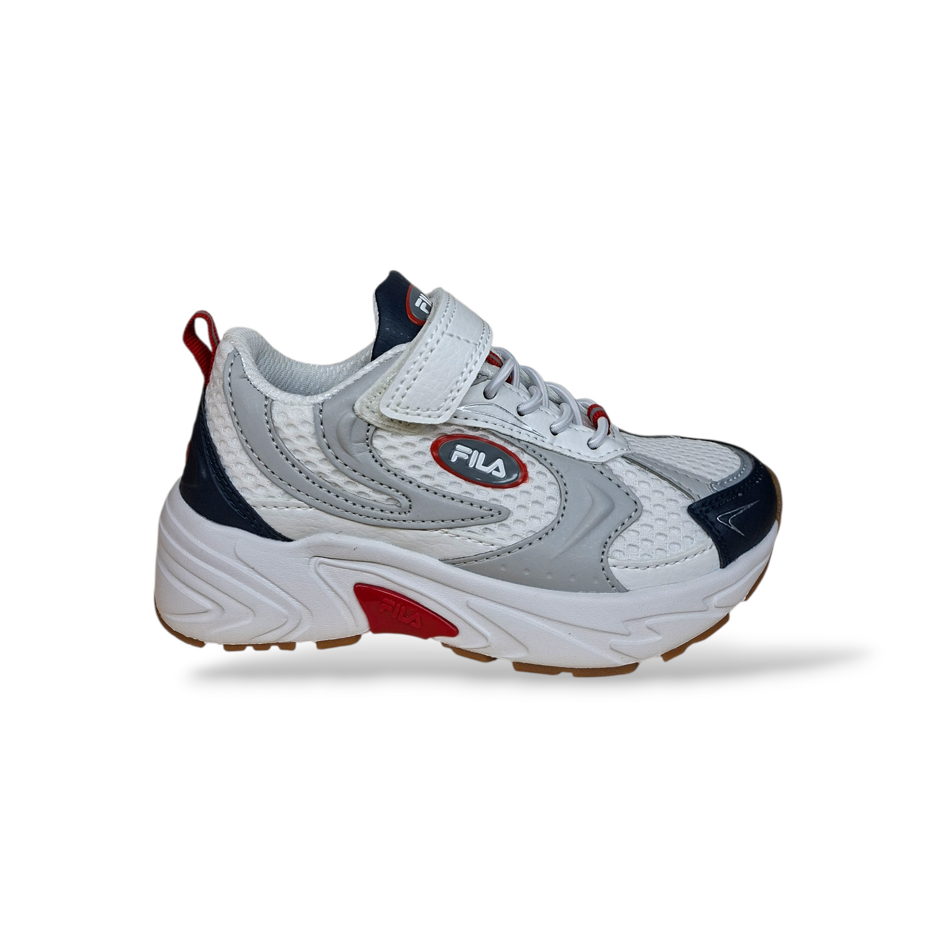 FILA-Kreatix-FFK0262-sneakers-bambino-grigio-bianco-nero-rosso-velcro-laccio-elastico-Scarpetteria-Gica-Trani
