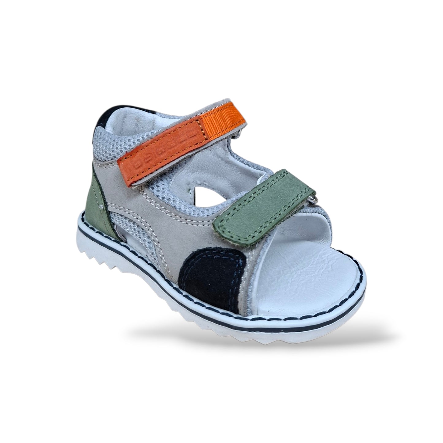 scarpe-bambino-primi-passi-balducci-cita-7369-grigio-verde-arancione-nero-pelle-naturale-talloniera-scarpetteria-gica-trani
