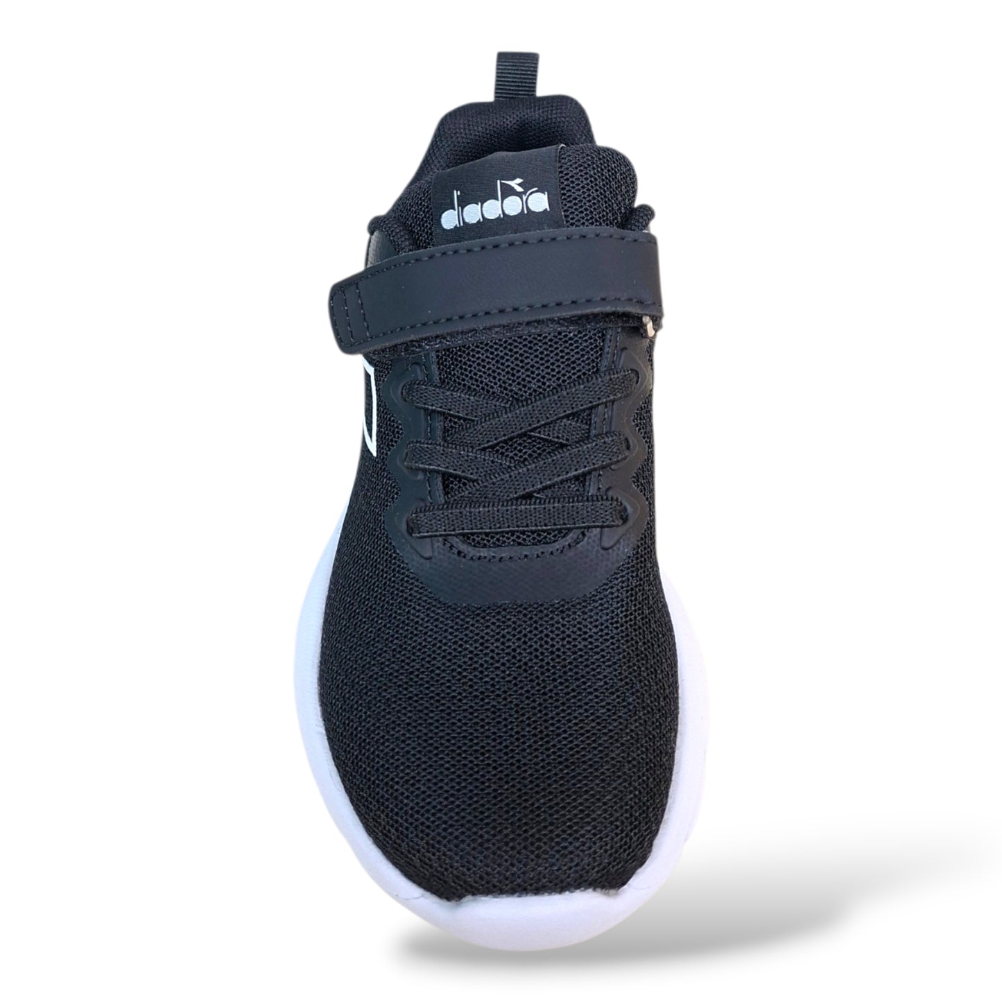 scarpe-da-scuola-bambini-diadora-evo-run-nero-bianco-suola-antiscivolo-lacci-elastici-scarpetteria-gica-trani

