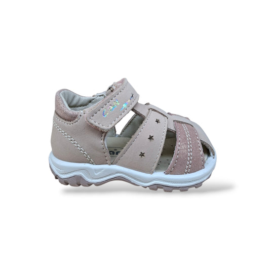 scarpe-ragnetto-primi-passi-bambine-balocchi-ciciban-teddy-cipria-pelle-velcro-scarpetteria-gica-trani
