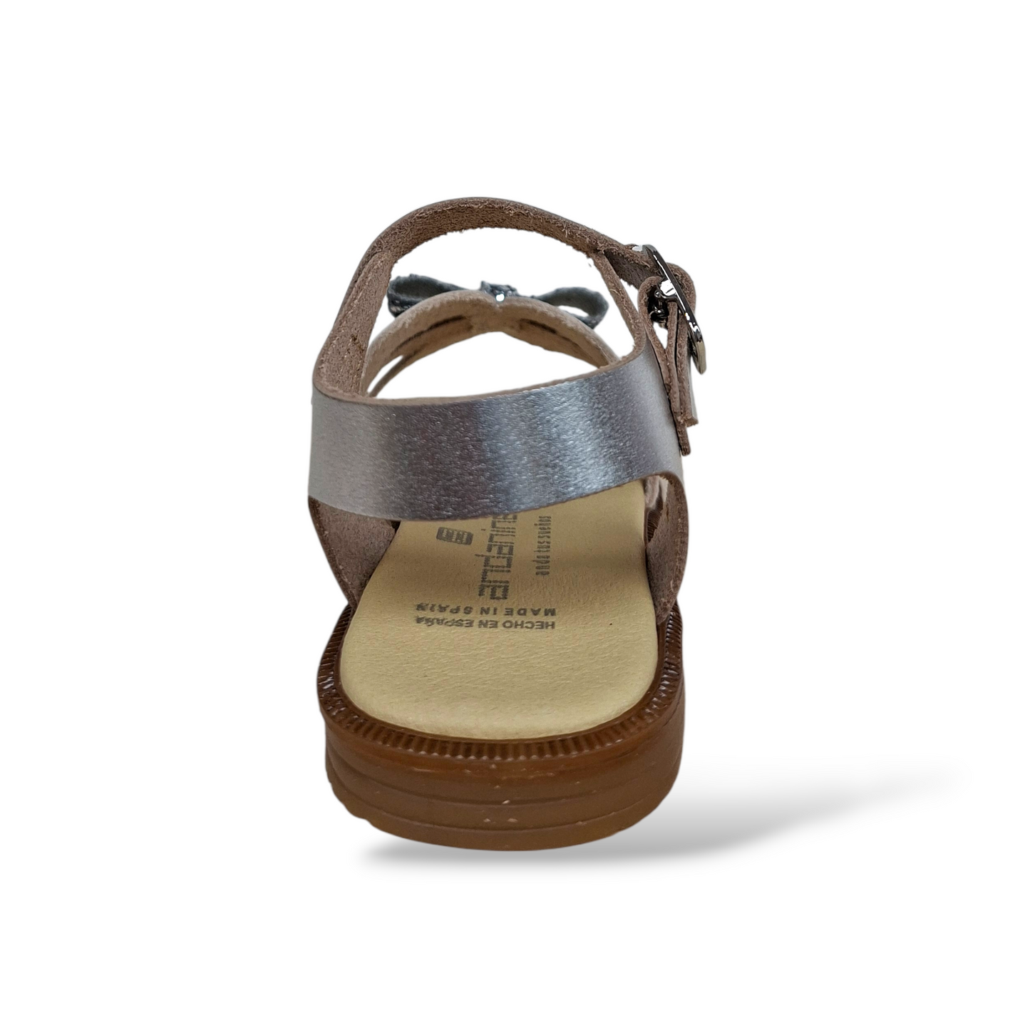 Sandali bambina Andanines bianco argento fiocco strass cerimonia primavera estate 2026
