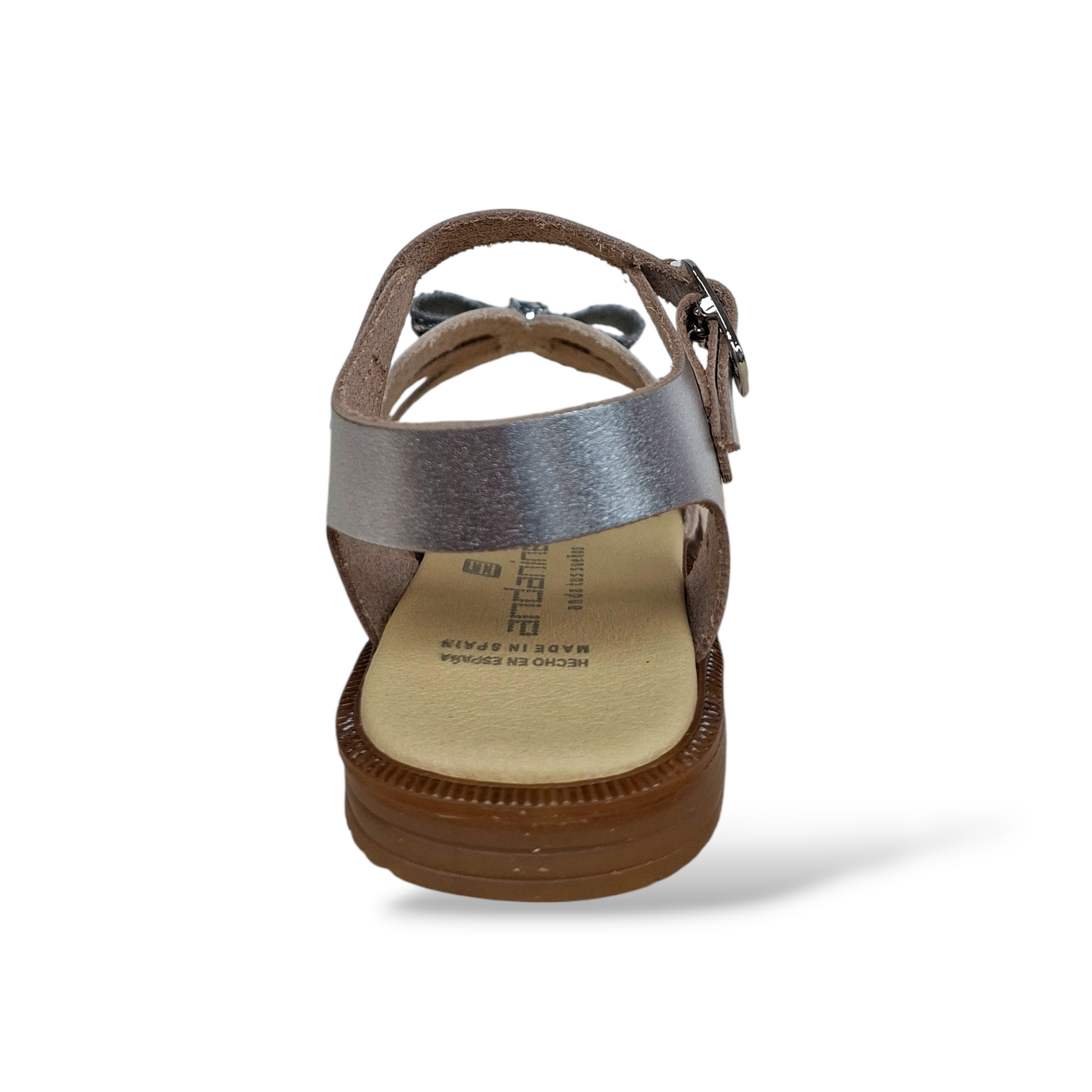 Sandali bambina Andanines bianco argento fiocco strass cerimonia primavera estate 2026
