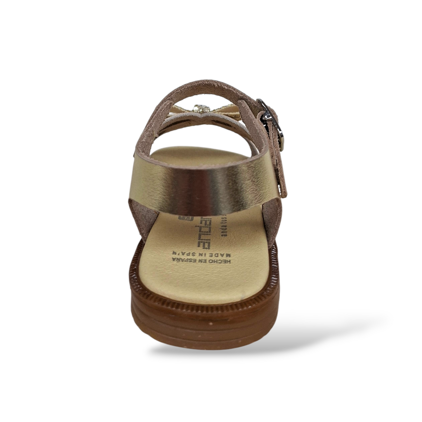 Sandali bambina Andanines crema platino fiocco strass cerimonia primavera estate 2026
