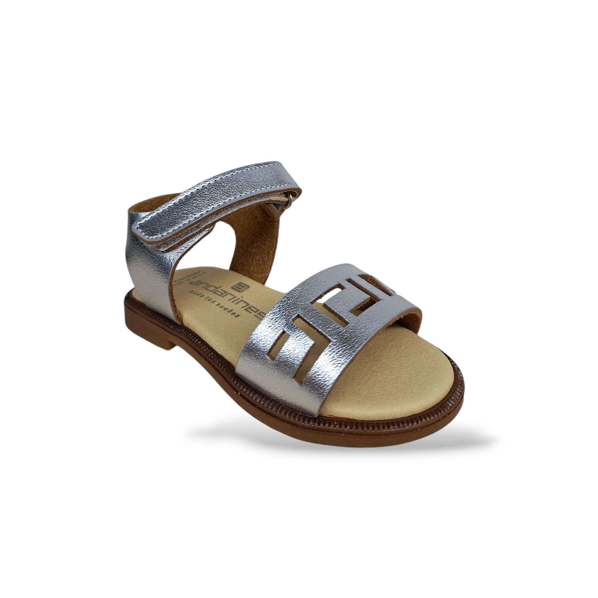 Sandali eleganti bambina Andanines argento con fascia larga - Scarpetteria Gica
