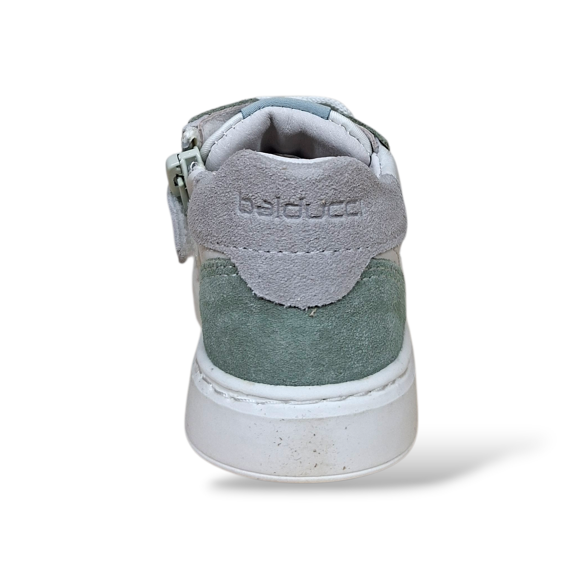 Calzature primi passi Balducci Cita bianco verde nero lacci e zip - Scarpetteria Gica Trani
