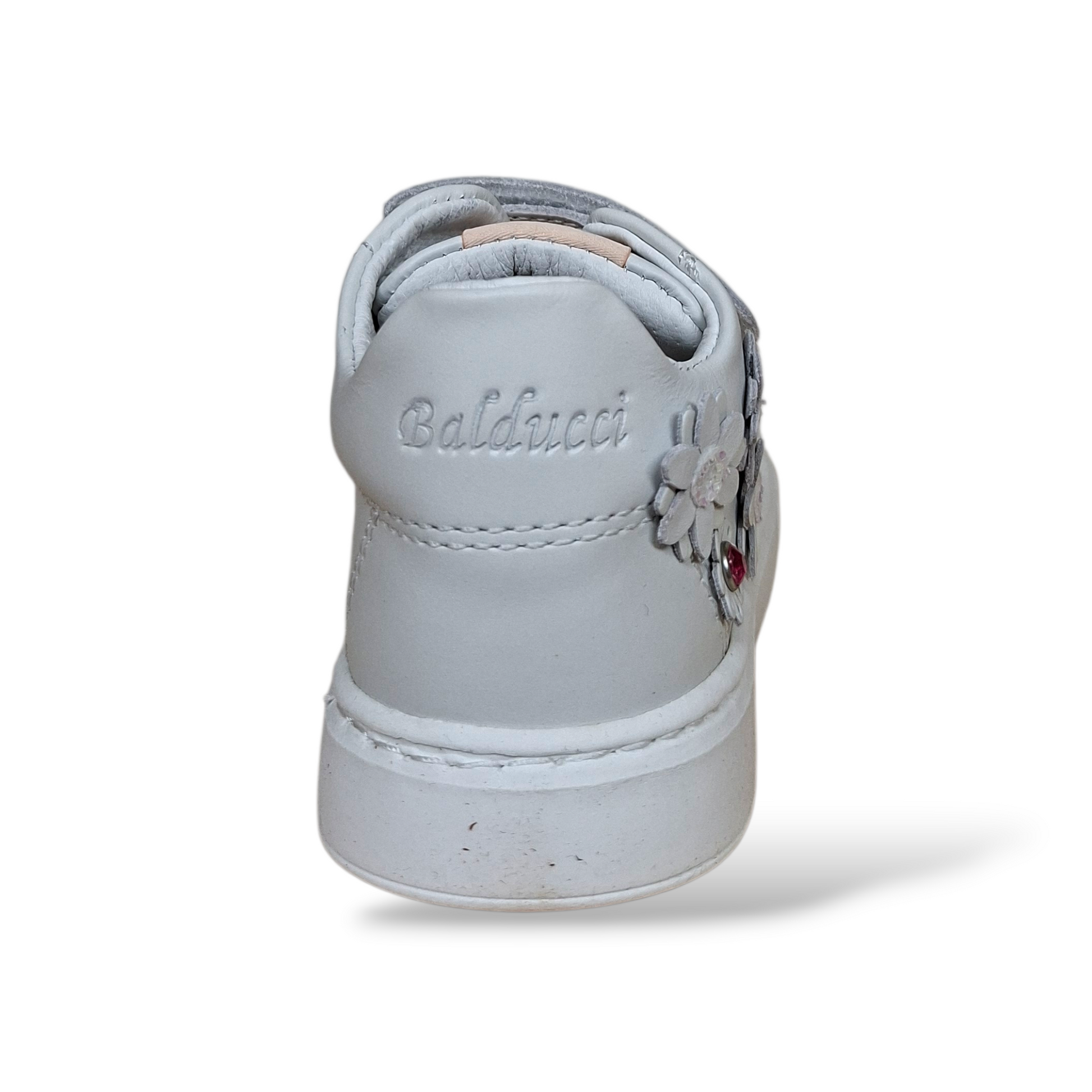 Calzature primi passi Balducci Cita bianco fucsia velcro - Scarpetteria Gica Trani
