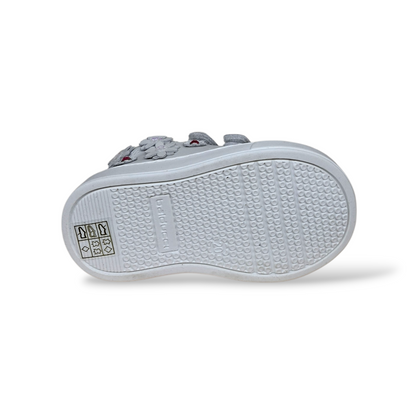 Sneakers primi passi bambina Balducci pelle bianco fucsia taglia 20-26 - Scarpetteria Gica Trani
