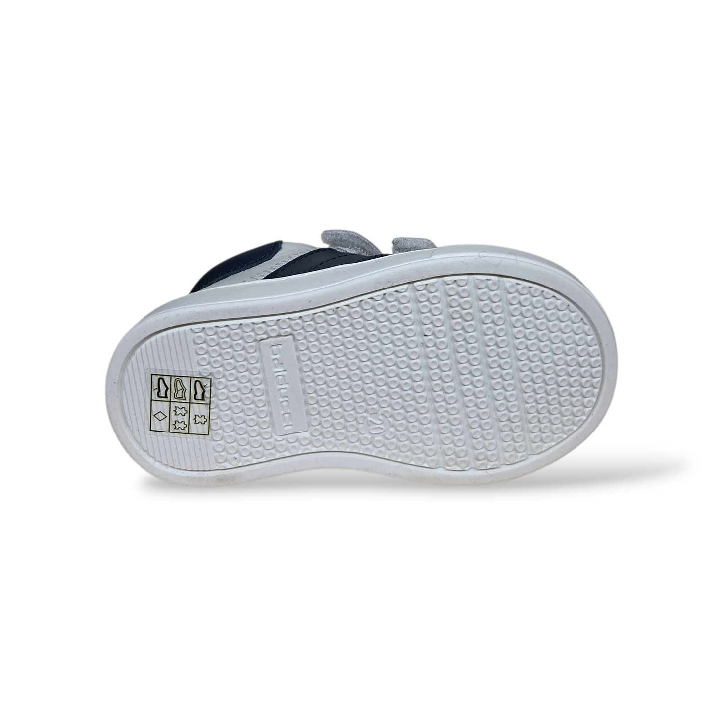Sneakers primi passi bambino Balducci pelle bianco blu taglia 20-26 - Scarpetteria Gica Trani
