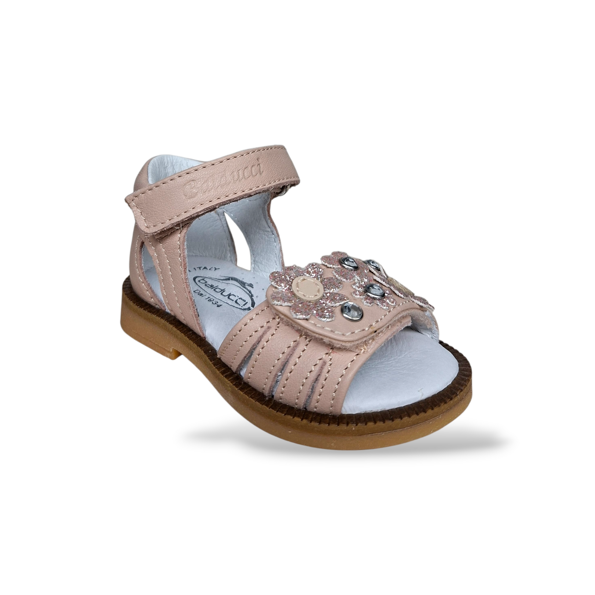 Sandali bambina primi passi Balducci in pelle con suola flessibile - Scarpetteria Gica Trani
