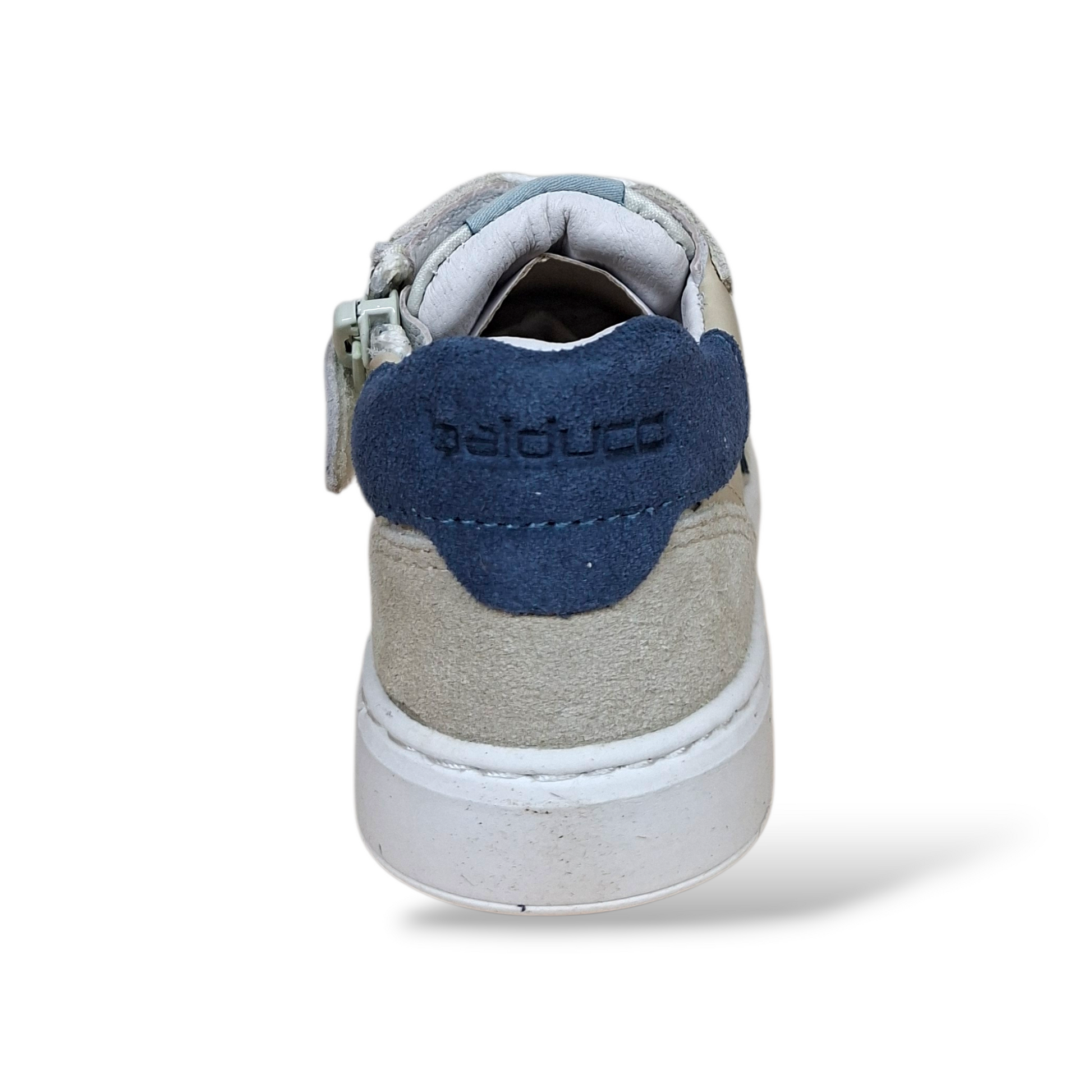 Calzature primi passi Balducci Cita beige blu laccio e zip - Scarpetteria Gica Trani
