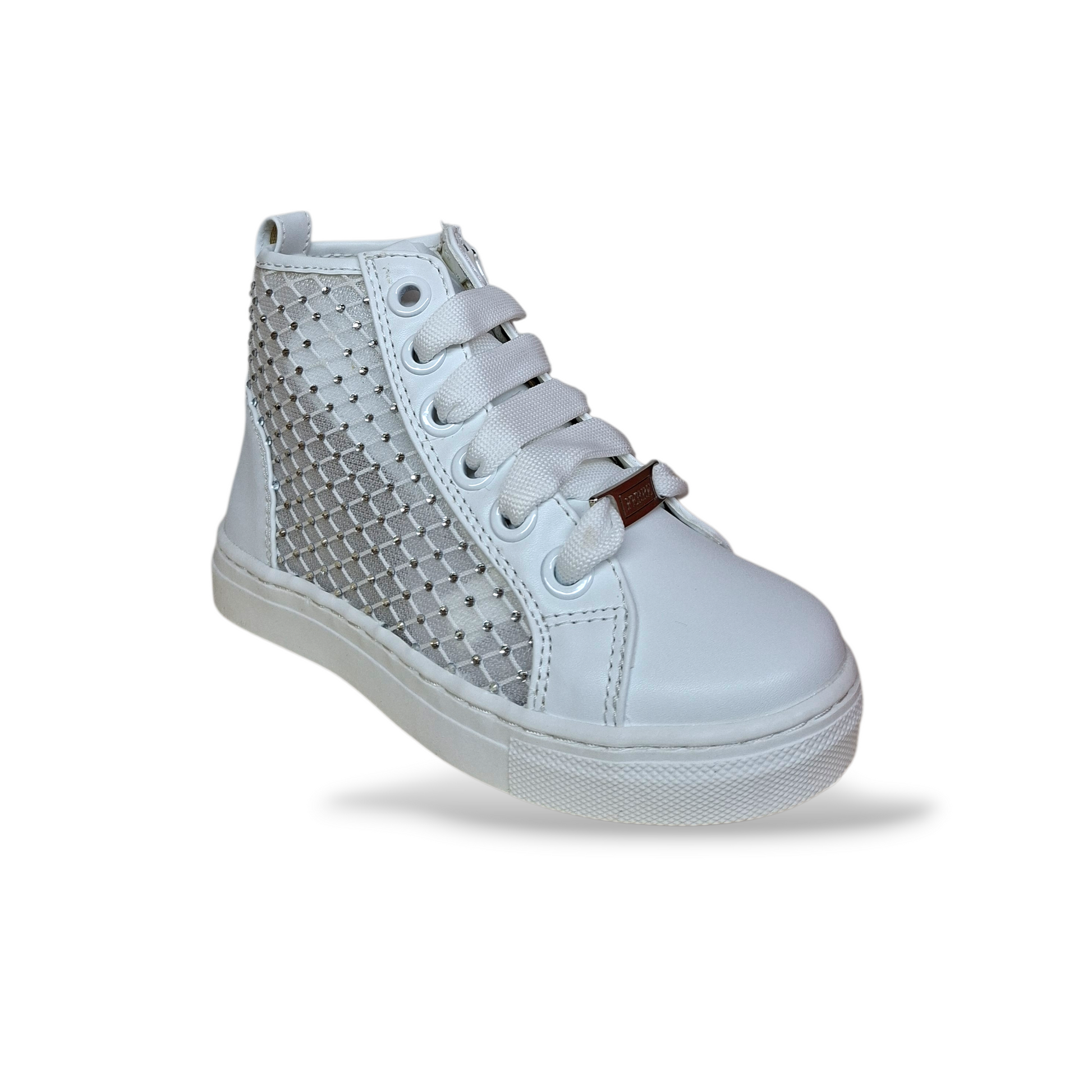 Ferrè-FB-401 scarpe eleganti bambina bianco argento comunione damigella – Scarpetteria-Gica-Trani
