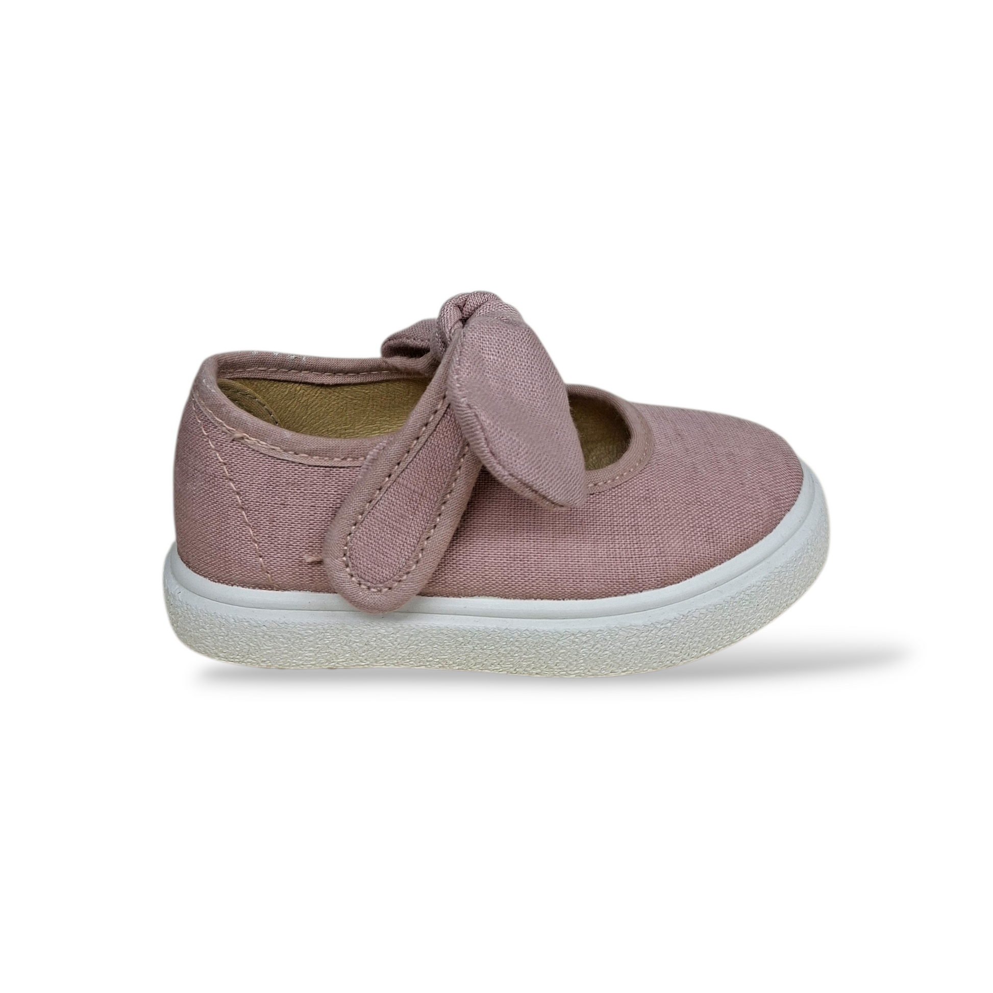 Ballerine-bambina-cipria-tela-VUL-LADI-velcro-scuola-Scarpetteria-Gica-Trani

