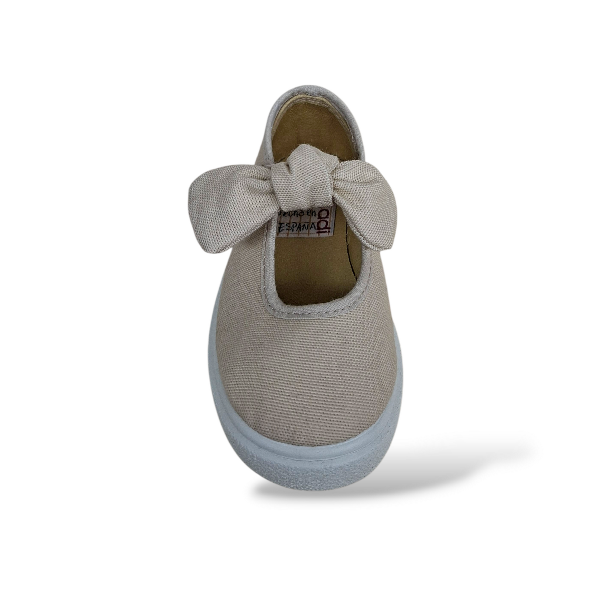 Scarpe-scuola-bambina-beige-tela-VUL-LADI-casual-eleganti-Scarpetteria-Gica-Trani
