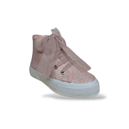 Scarpe-bambina-cipria-glitter-VUL-LADI-damigella-matrimonio-Scarpetteria-Gica-Trani
