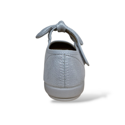 Ballerine-argento-fiocco-estraibile-bambina-ragazza-taglia-22-37-Scarpetteria-Gica-Trani
