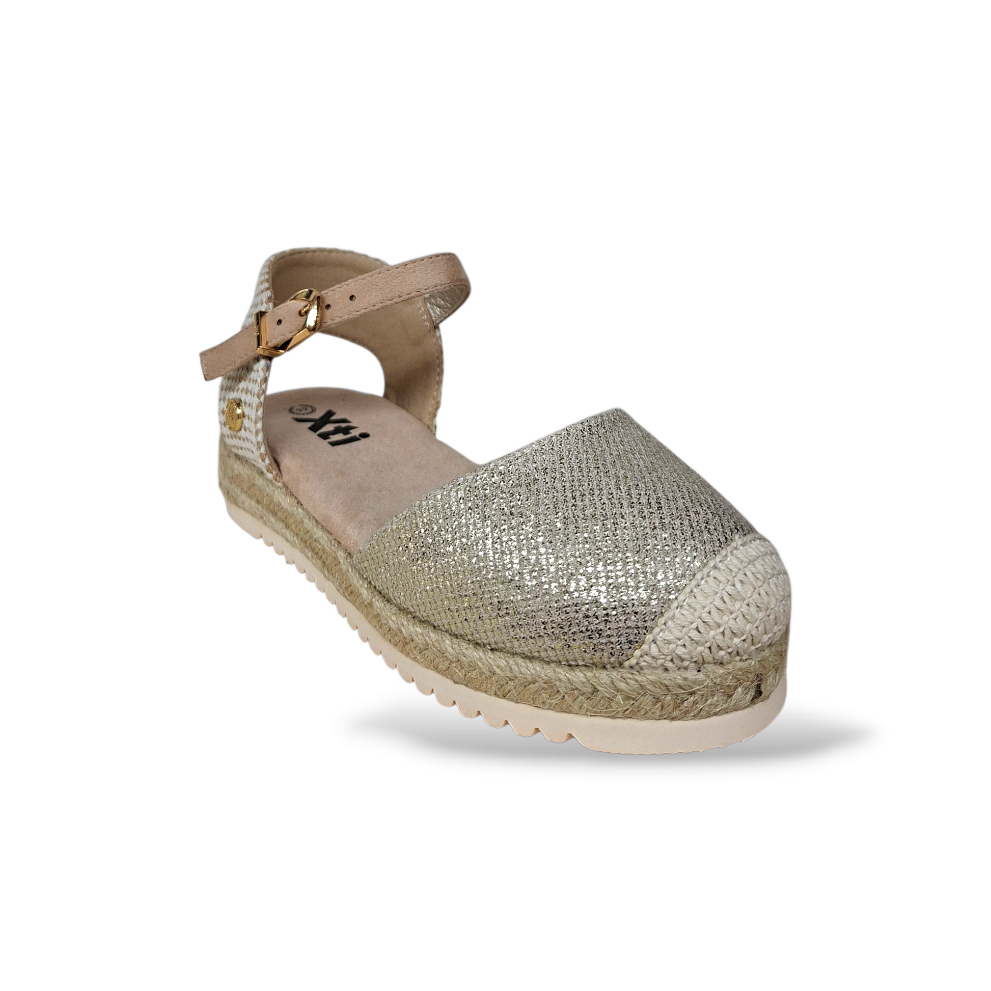 scarpetteria-gica-xti-espadrillas-bambina-beige-oro-scarpe-cerimonia-primavera-estate-2026
