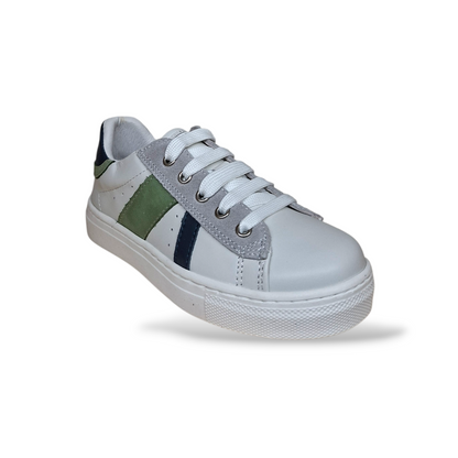 Sneakers bambino eleganti Balducci in pelle con lacci e zip - Scarpetteria Gica Trani
