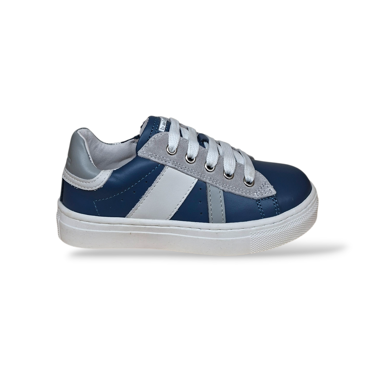 Sneakers bambino Balducci Butter pelle blu grigio Made in Italy - Scarpetteria Gica Trani
