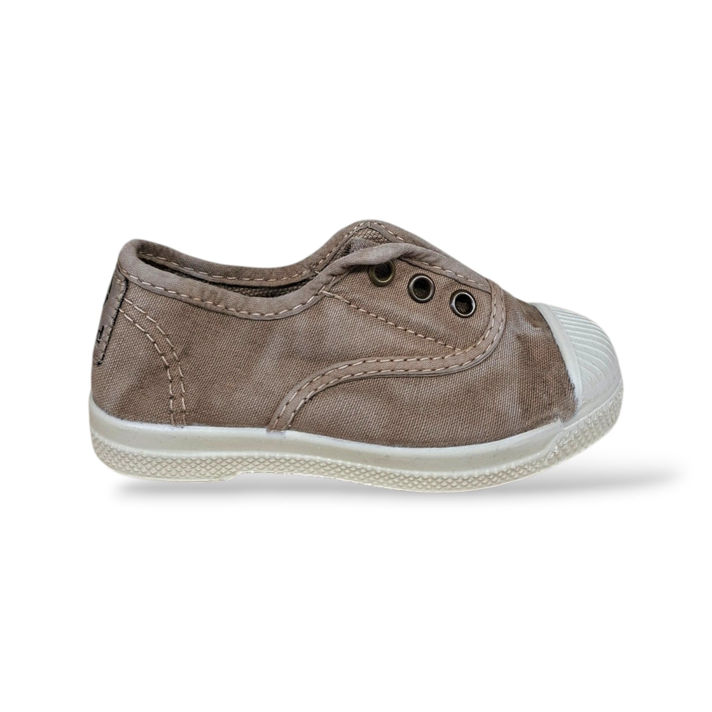Sneakers Bambini Natural World 470 Beige Elastico – Scarpe Vegane Traspiranti Primavera Estate