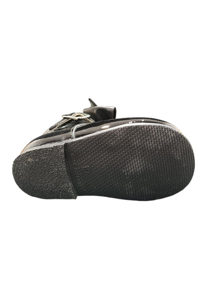 Ballerina primi passi Panyno B1528 nero vernice fibbia fiocco estraibile