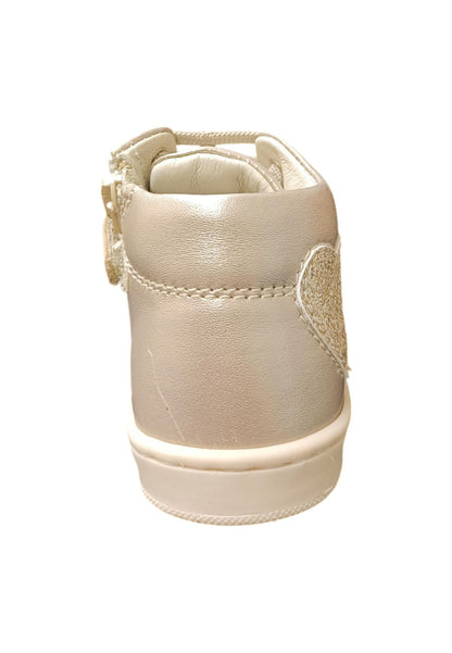 Scarpe sneakers bambina balducci cita  champagne-oro laccio e zip laterale