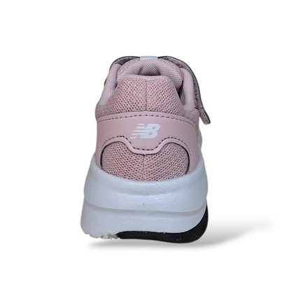 scarpe-bambina-new-balance-578-rosa-bianco-velcro-laccio-elastico-scarpetteria-gica-trani
