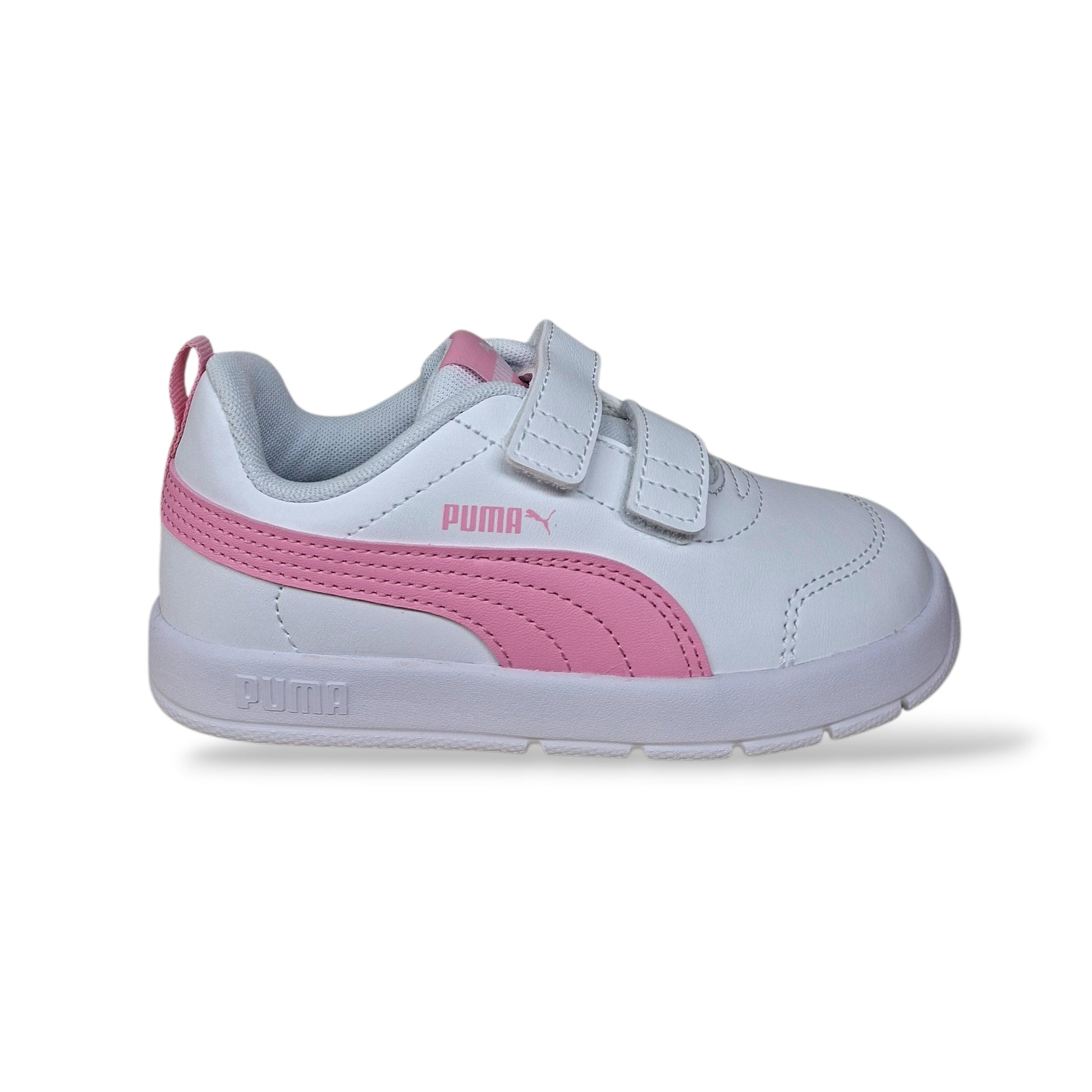 sneakers-bambina-puma-courtflex-v3-bianco-rosa-velcro-scarpetteria-gica-trani
